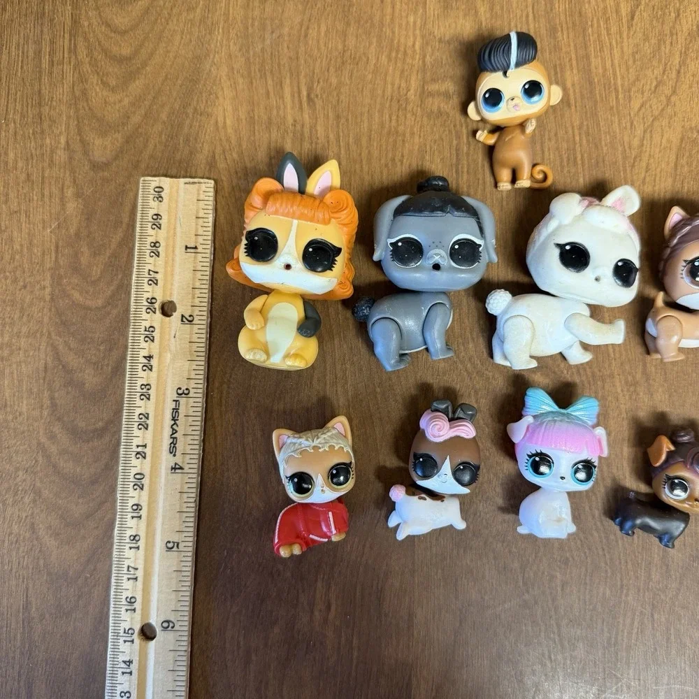 LOL Surprise Pets Lot‎ Of 9 Mixed Dogs Cats Bunny Monkey Figurines MGA Toys